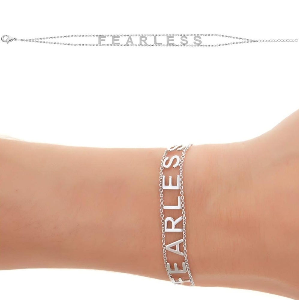 FEARLESS Empowered by Maya J Silver Bracelet NEW NWT Taylor Swift Eras Tour